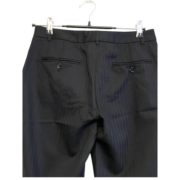 Dolce & Gabbana Women Size EU 38 Black Dress Trouser Pants Striped Wool Straight - Picture 4 of 6